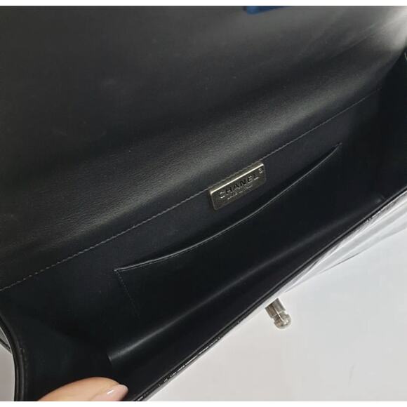 Chanel Python Patent Boy Clutch Bag - Picture 6 of 8